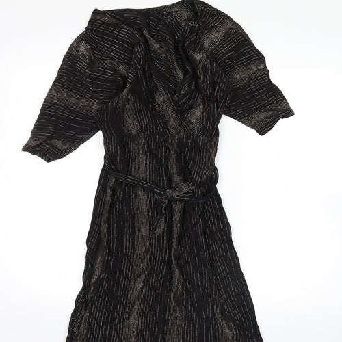 Dorothy Perkins Womens Brown Striped  Shirt Dress  Size 10