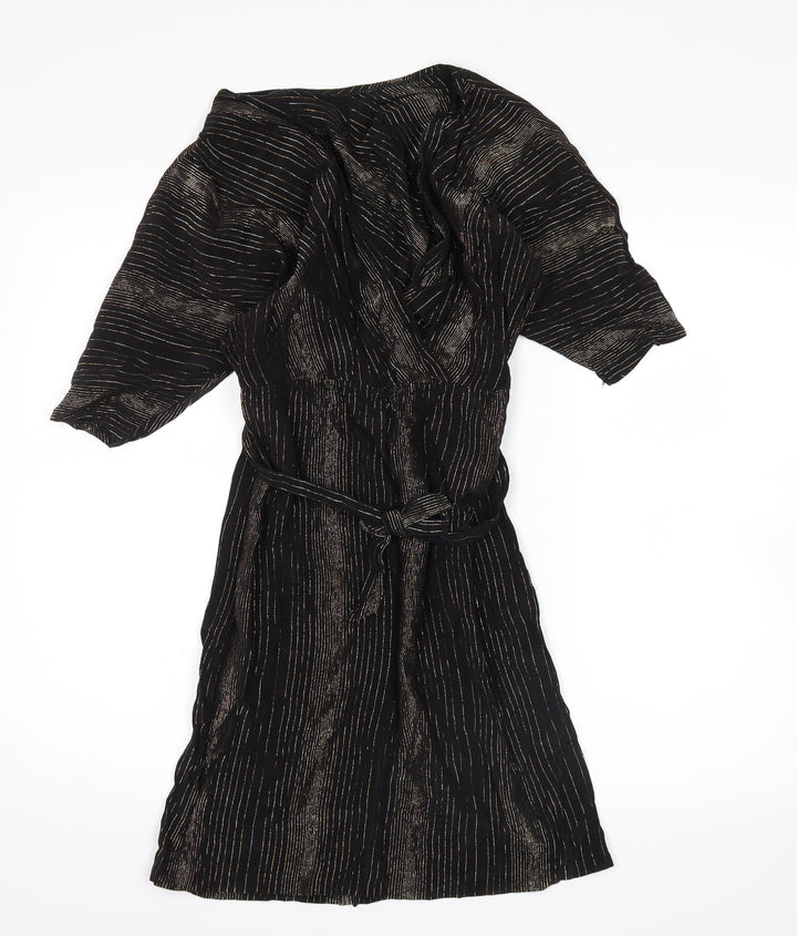 Dorothy Perkins Womens Brown Striped Shirt Dress Size 10