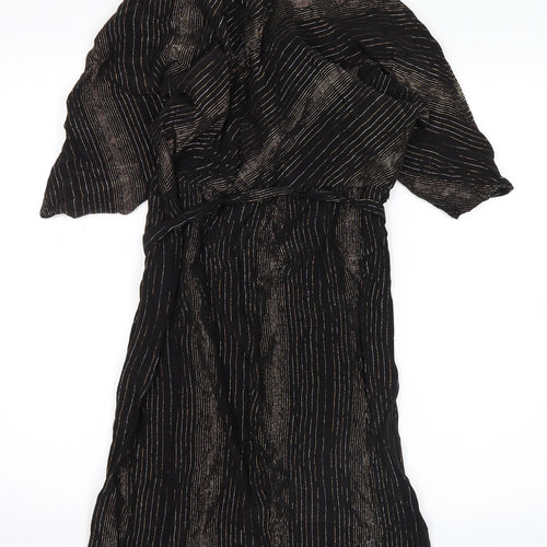 Dorothy Perkins Womens Brown Striped  Shirt Dress  Size 10