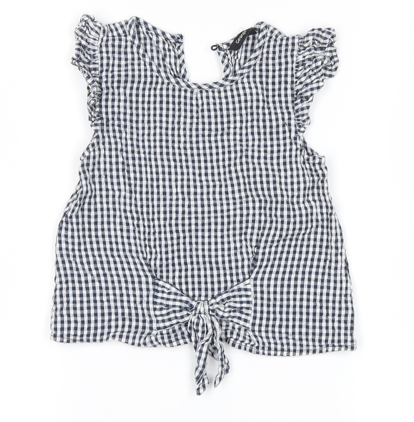 George Girls White Plaid  Basic Tank Size 4-5 Years