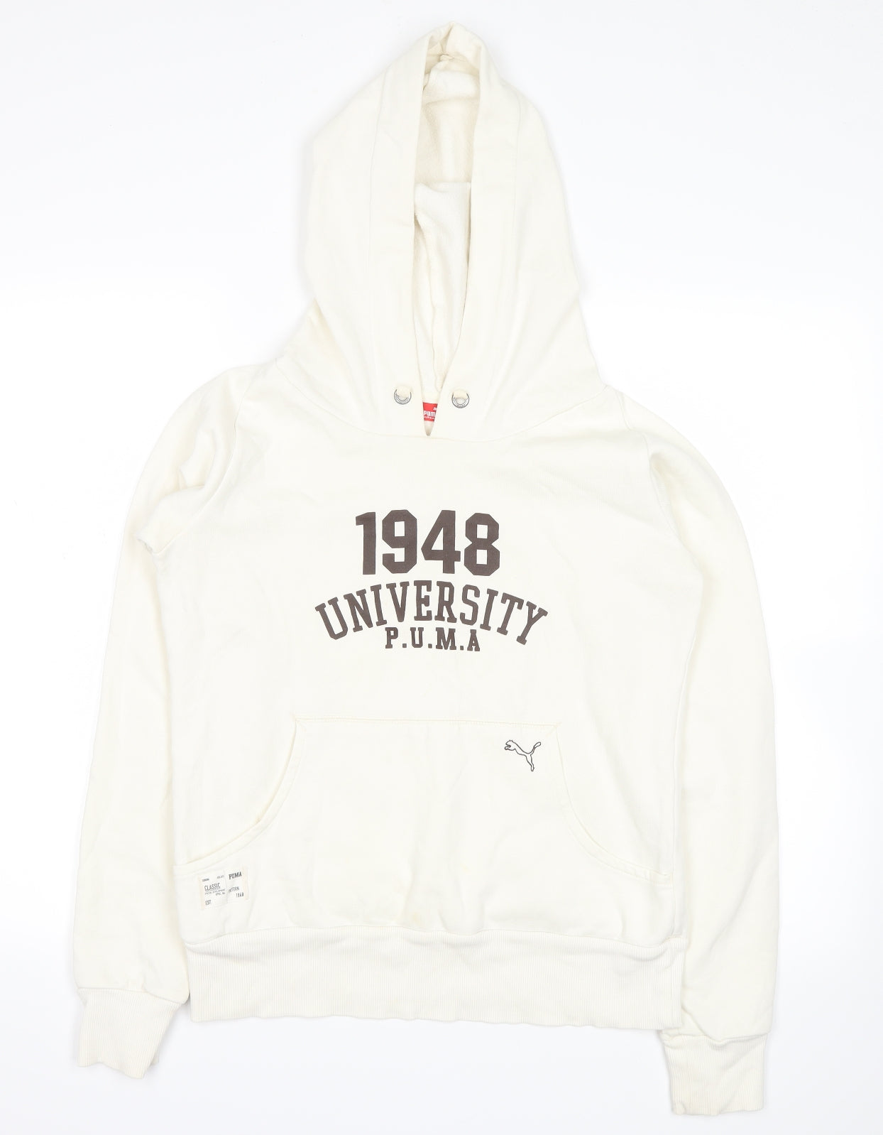 PUMA Womens White   Pullover Hoodie Size S  - puma