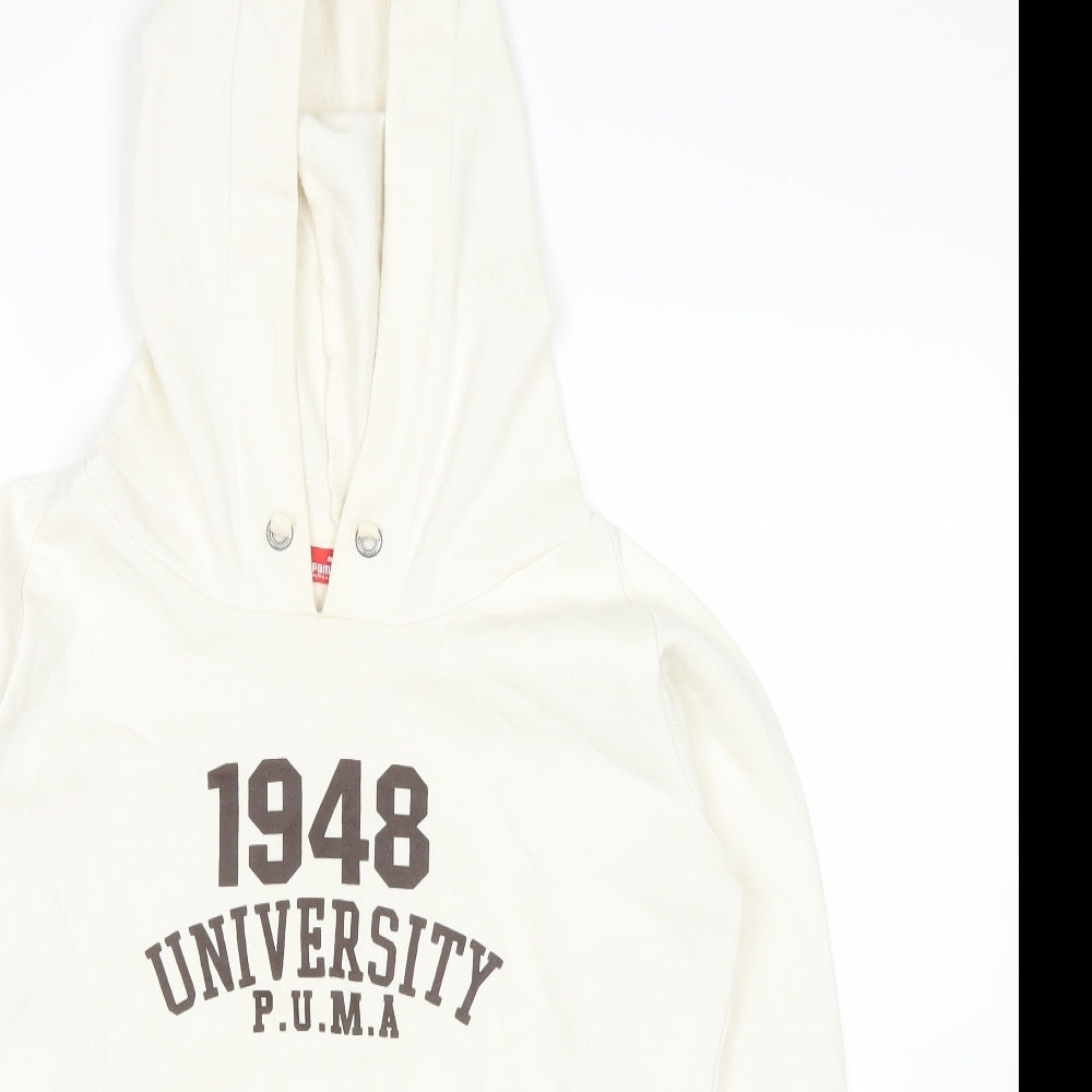 PUMA Womens White   Pullover Hoodie Size S  - puma