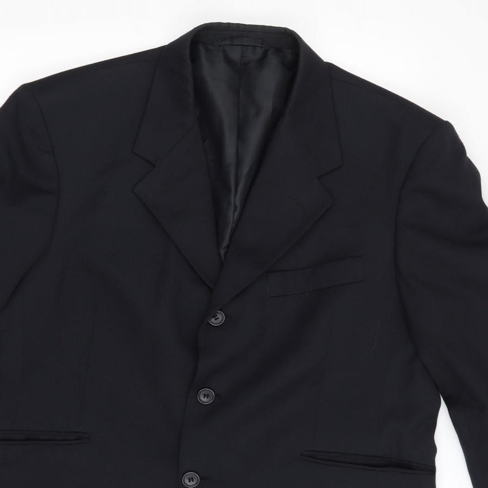 emporium Mens Black   Jacket Blazer Size 40