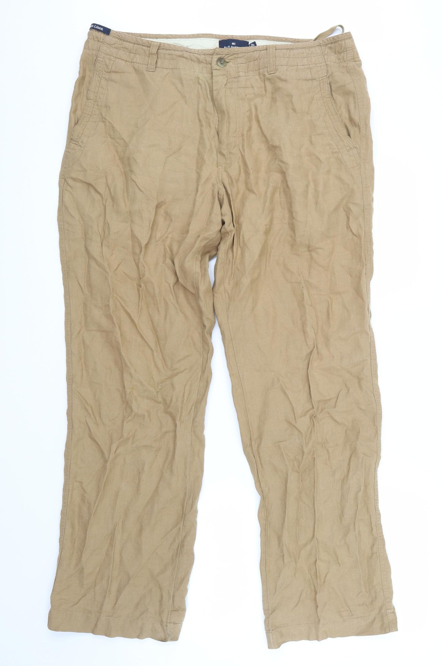 Blue Harbour Mens Brown   Trousers  Size 36 L31 in
