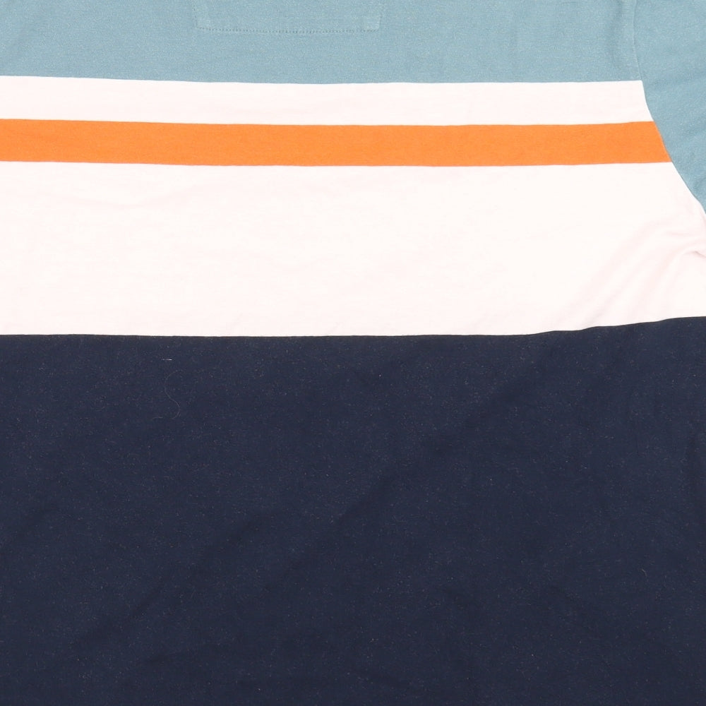 F&F Mens Blue Striped   T-Shirt Size XL