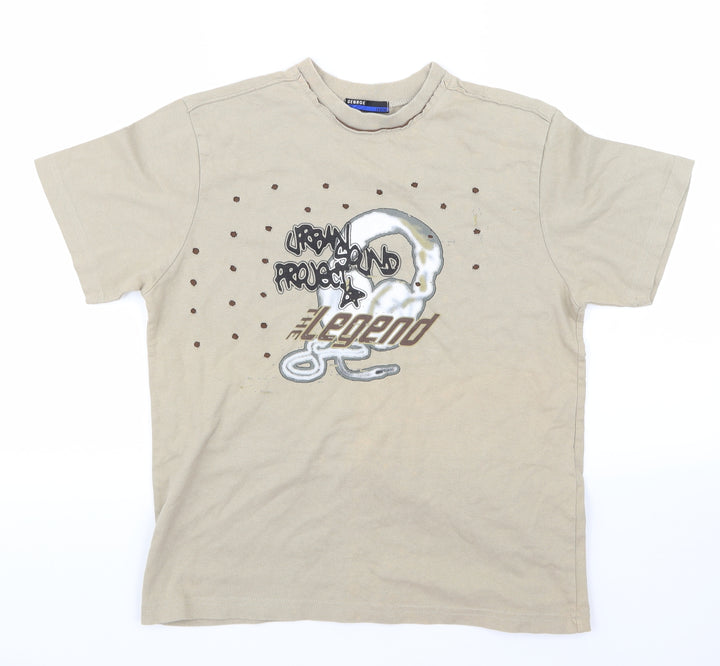 George Boys Beige Pullover T-Shirt Size 11-12 Years