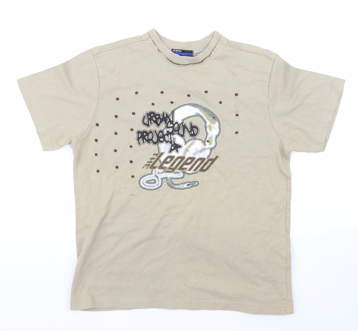 George  Boys Beige   Pullover T-Shirt Size 11-12 Years