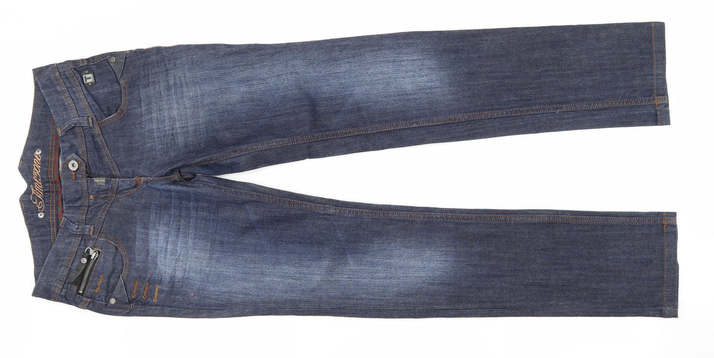 Timezone Mens Blue   Skinny Jeans Size 26 L32 in