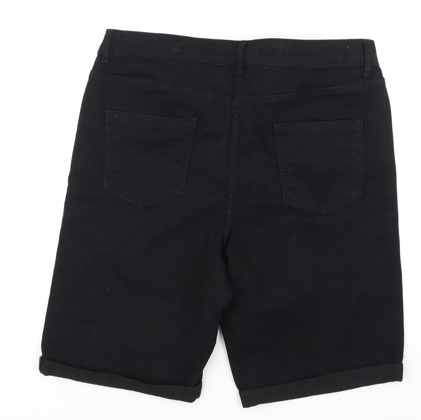 Pep&Co Womens Black   Boyfriend Shorts Size 16
