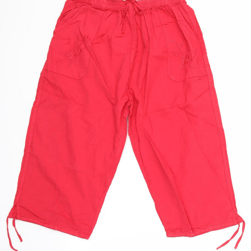 eliane Womens Red   Mom Shorts One Size