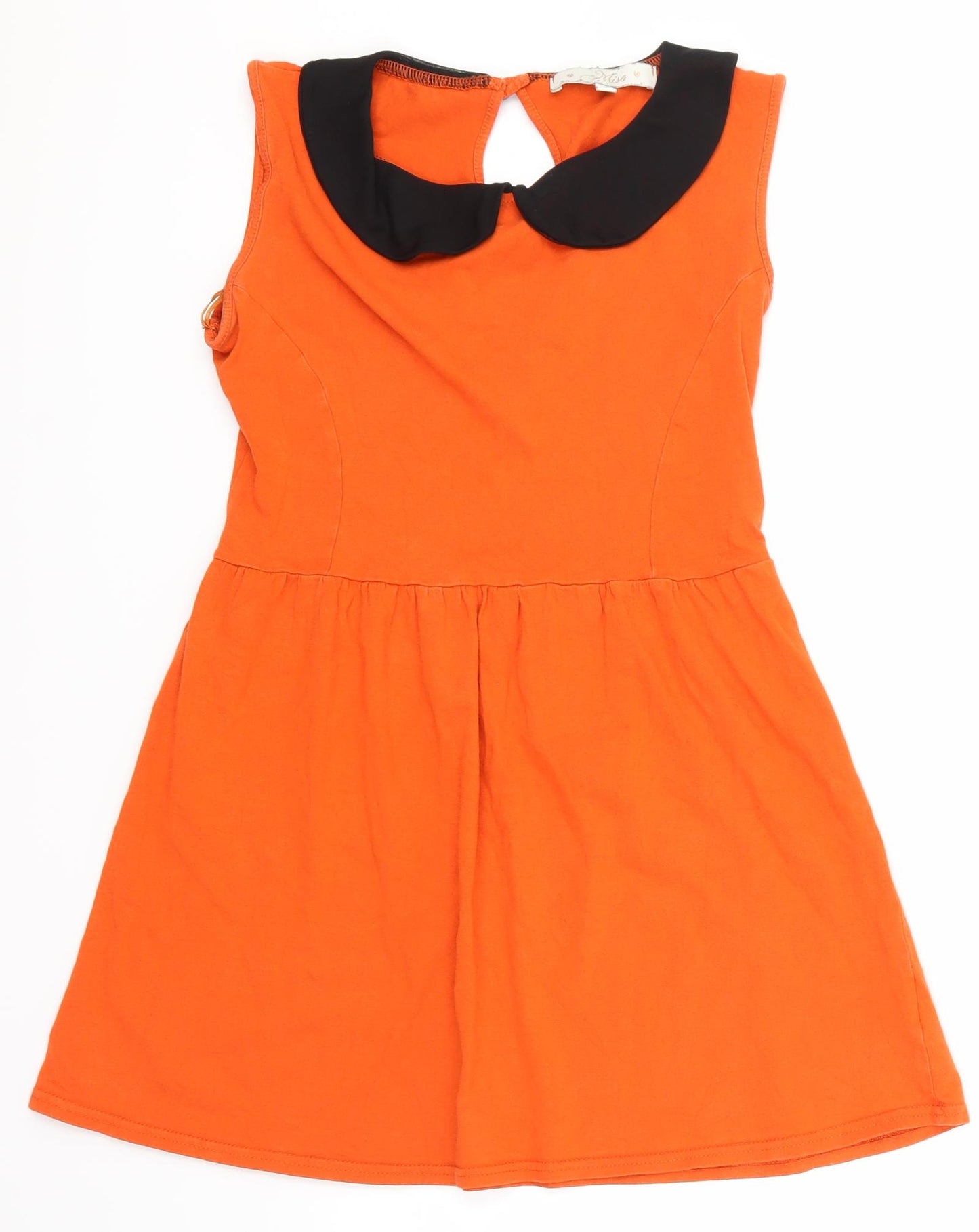 mise Womens Orange   Shirt Dress  Size 8