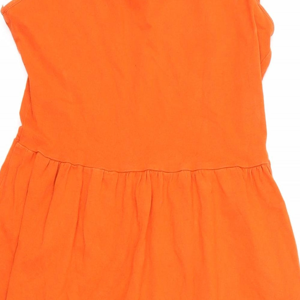 mise Womens Orange   Shirt Dress  Size 8