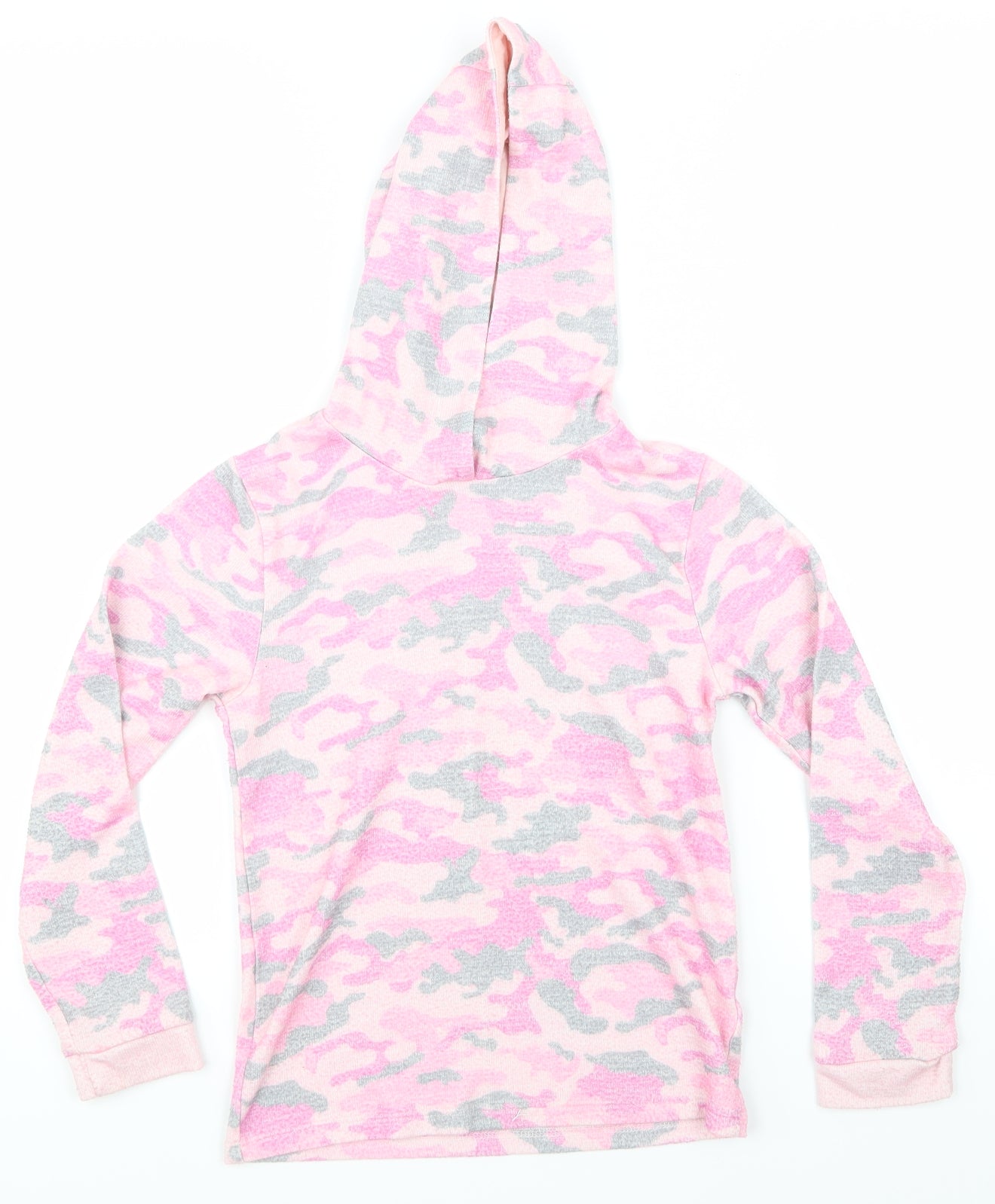 Pep&Co Girls Pink Camouflage  Pullover Hoodie Size 7 Years