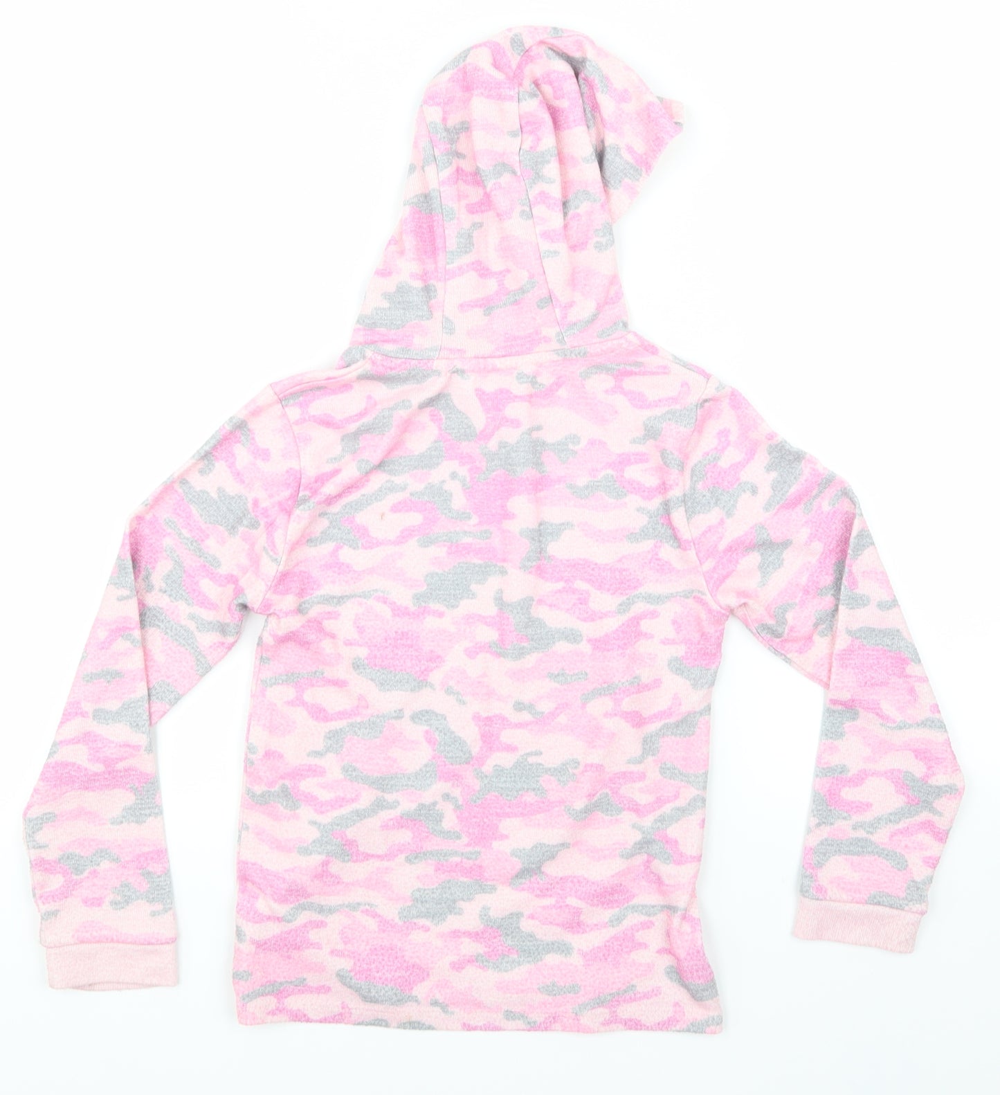 Pep&Co Girls Pink Camouflage  Pullover Hoodie Size 7 Years