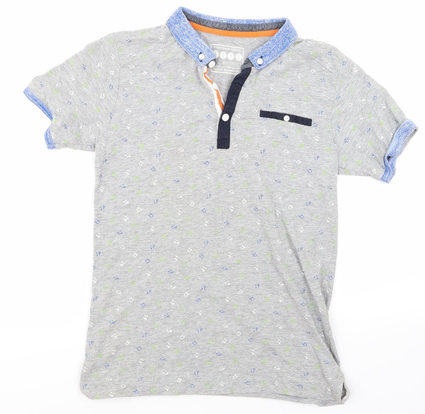 boys Boys Grey   Basic Button-Up Size 10-11 Years