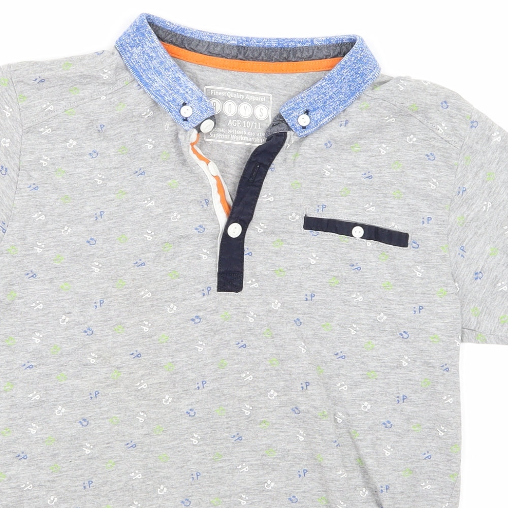 boys Boys Grey   Basic Button-Up Size 10-11 Years