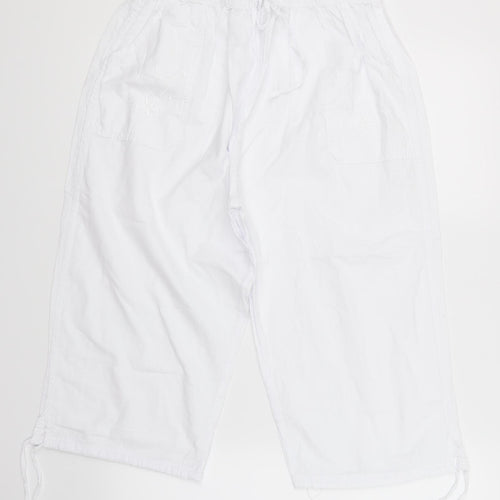 eliane Womens White   Boyfriend Shorts Size XL