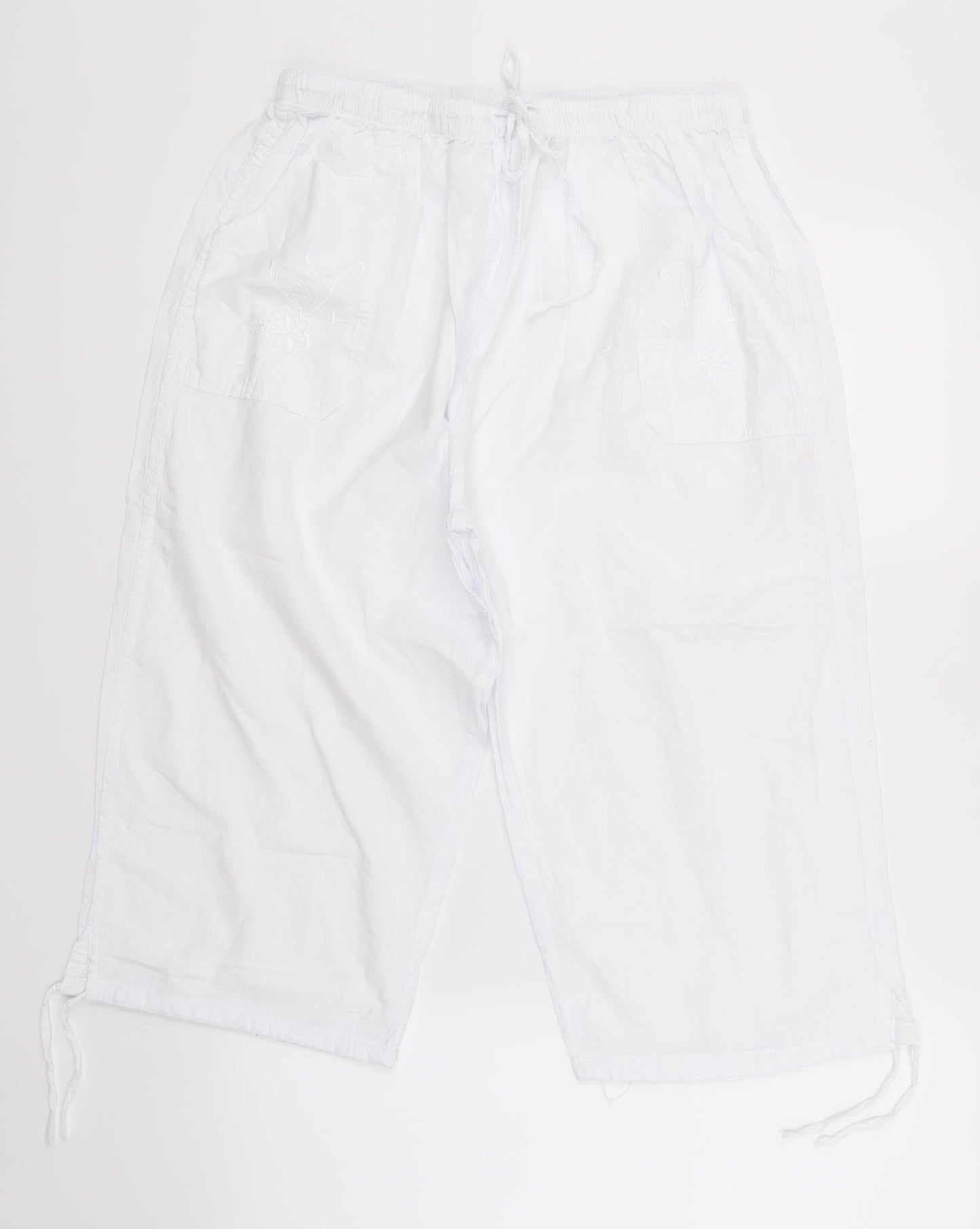 eliane Womens White   Boyfriend Shorts Size XL