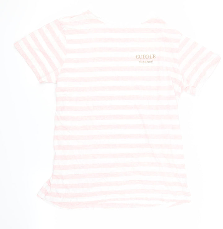 Primark Womens Pink Striped  Kaftan Nightshirt Size 10