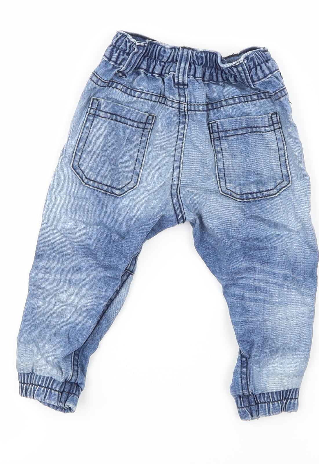 George   Blue   Cargo Jeans Size 9-12 Months