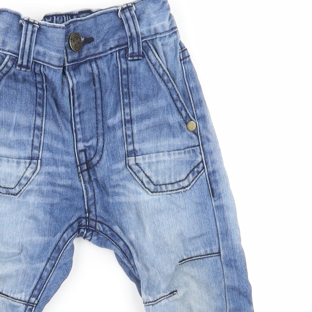 George   Blue   Cargo Jeans Size 9-12 Months