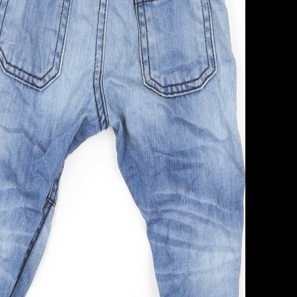 George   Blue   Cargo Jeans Size 9-12 Months
