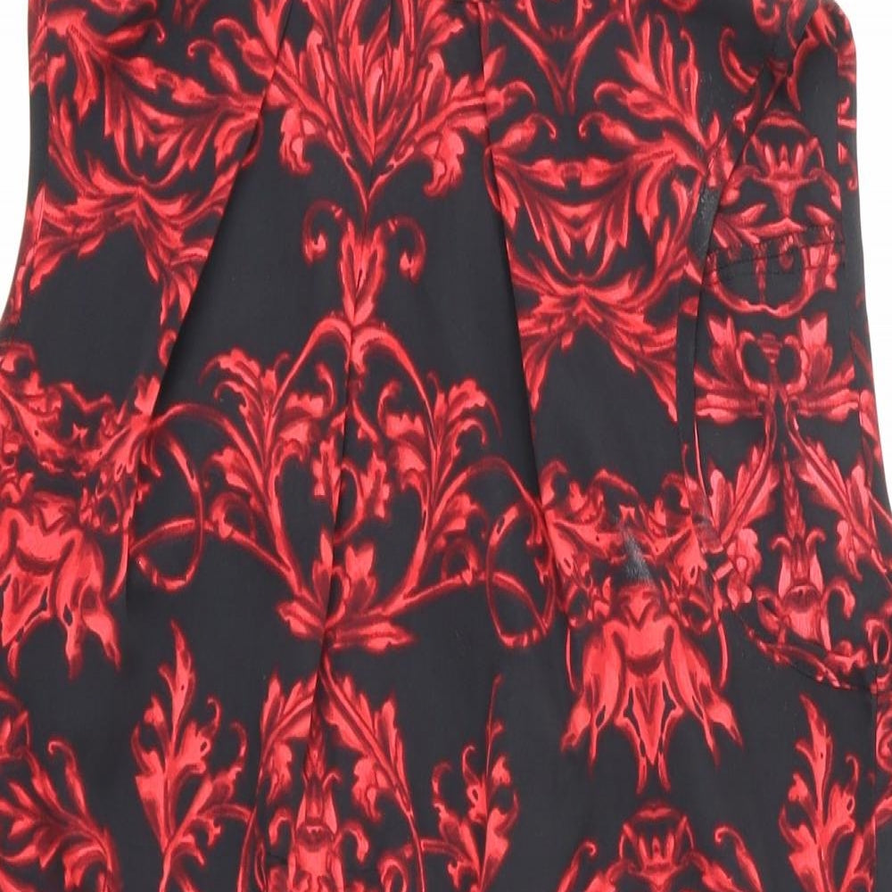 NEXT Womens Black Floral  Basic T-Shirt Size 12