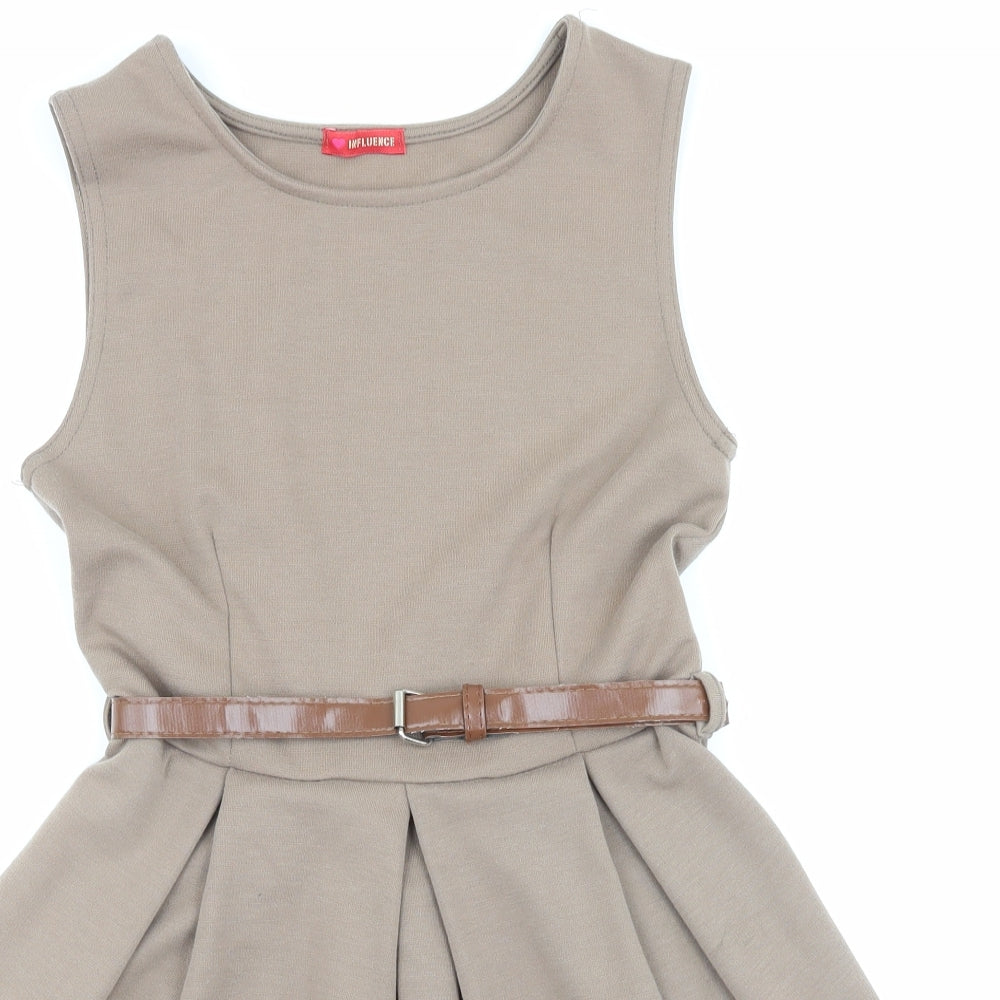 influence Womens Brown   Skater Dress  Size 10