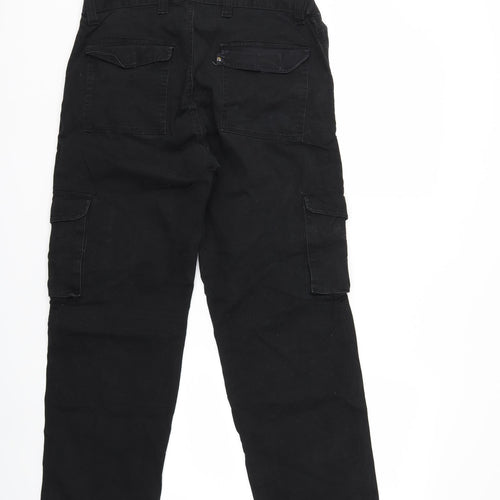 Millstone Mens Black   Cargo Trousers Size 32 in L26 in