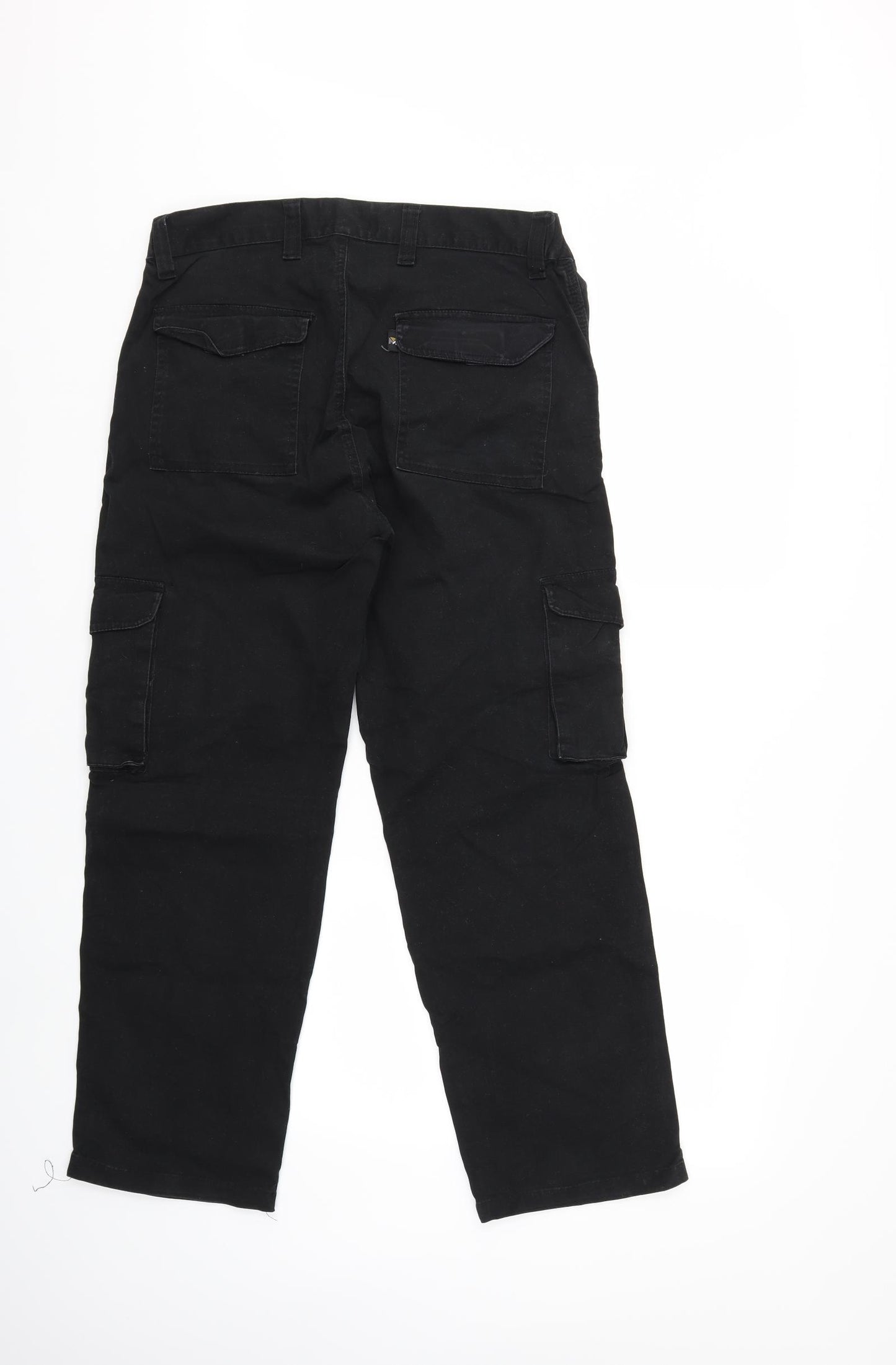 Millstone Mens Black   Cargo Trousers Size 32 in L26 in
