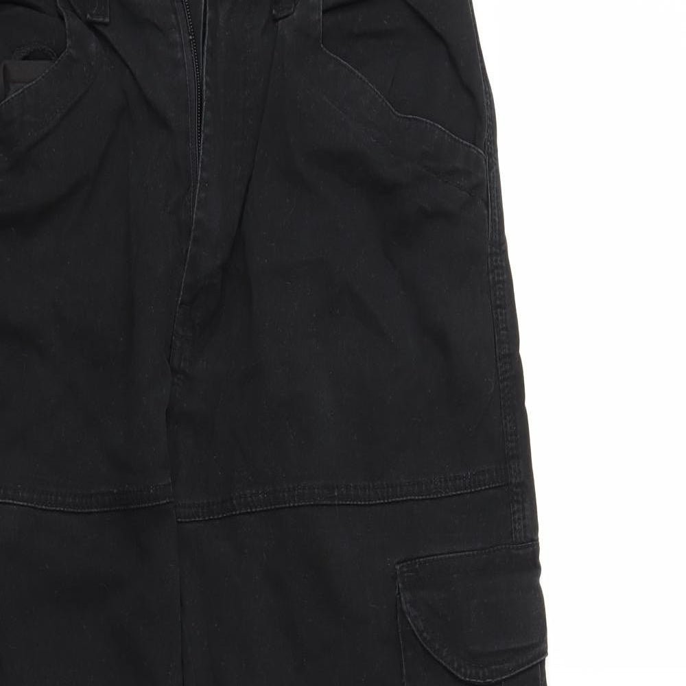 Millstone Mens Black   Cargo Trousers Size 32 in L26 in