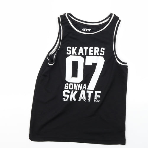 F&F Boys Black   Basic Tank Size 11-12 Years