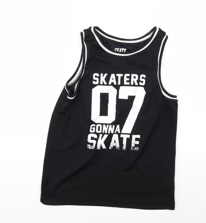 F&F Boys Black   Basic Tank Size 11-12 Years