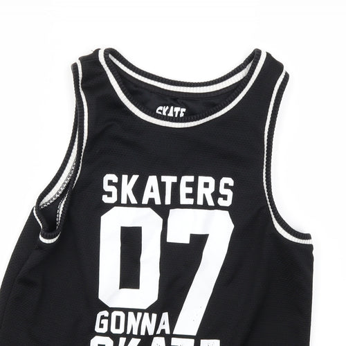 F&F Boys Black   Basic Tank Size 11-12 Years