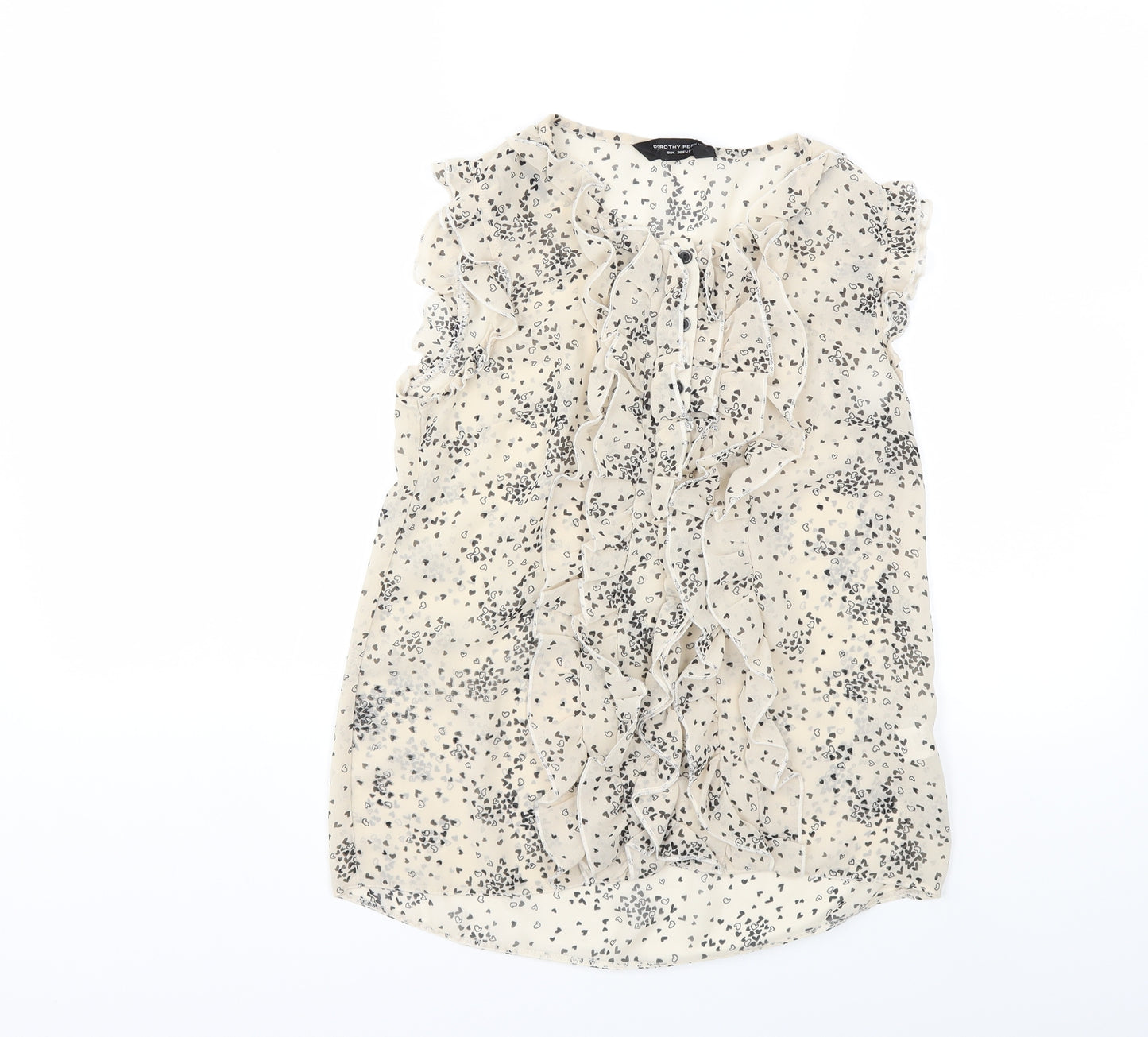 Dorothy Perkins Womens Beige   Basic Blouse Size 8