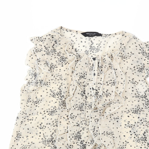Dorothy Perkins Womens Beige   Basic Blouse Size 8