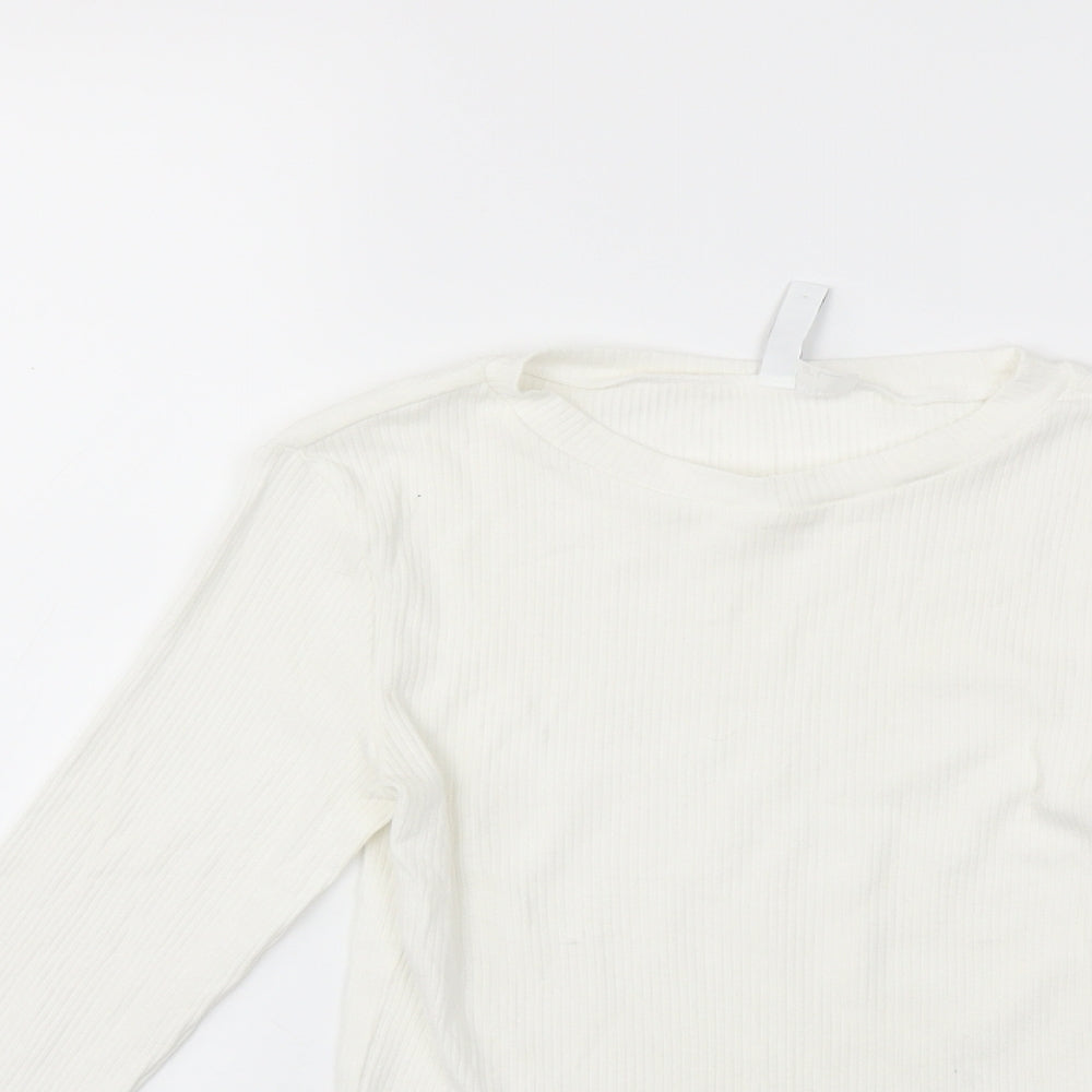 H&M Womens White   Basic T-Shirt Size S