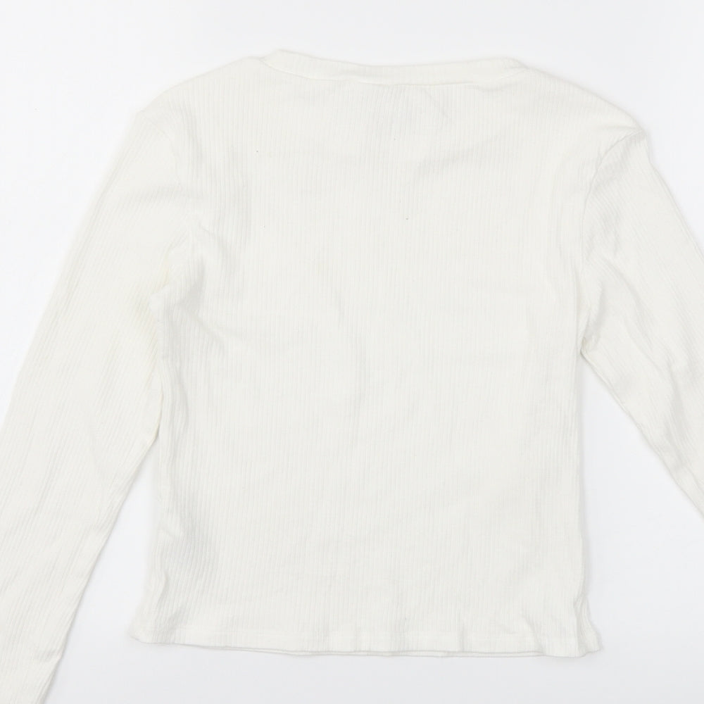 H&M Womens White   Basic T-Shirt Size S