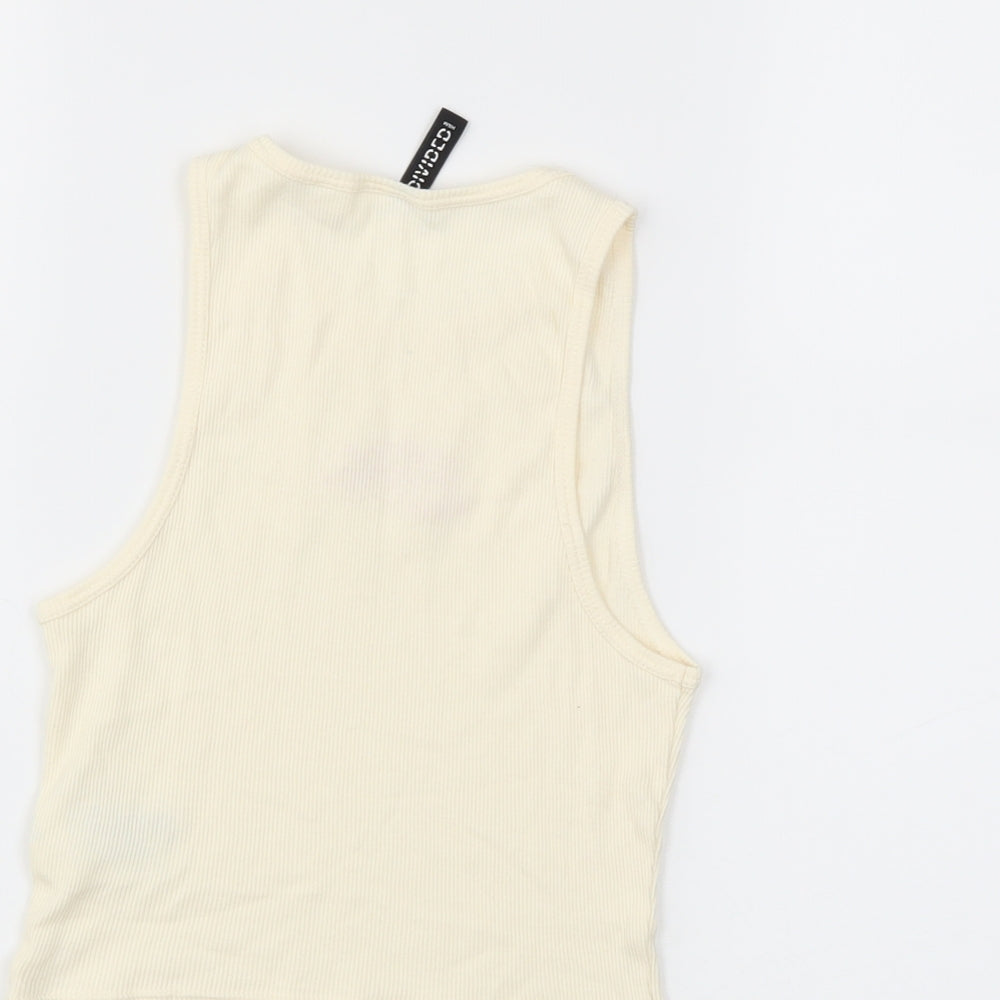 H&M Womens Ivory   Tunic Tank Size S  - Coca Cola