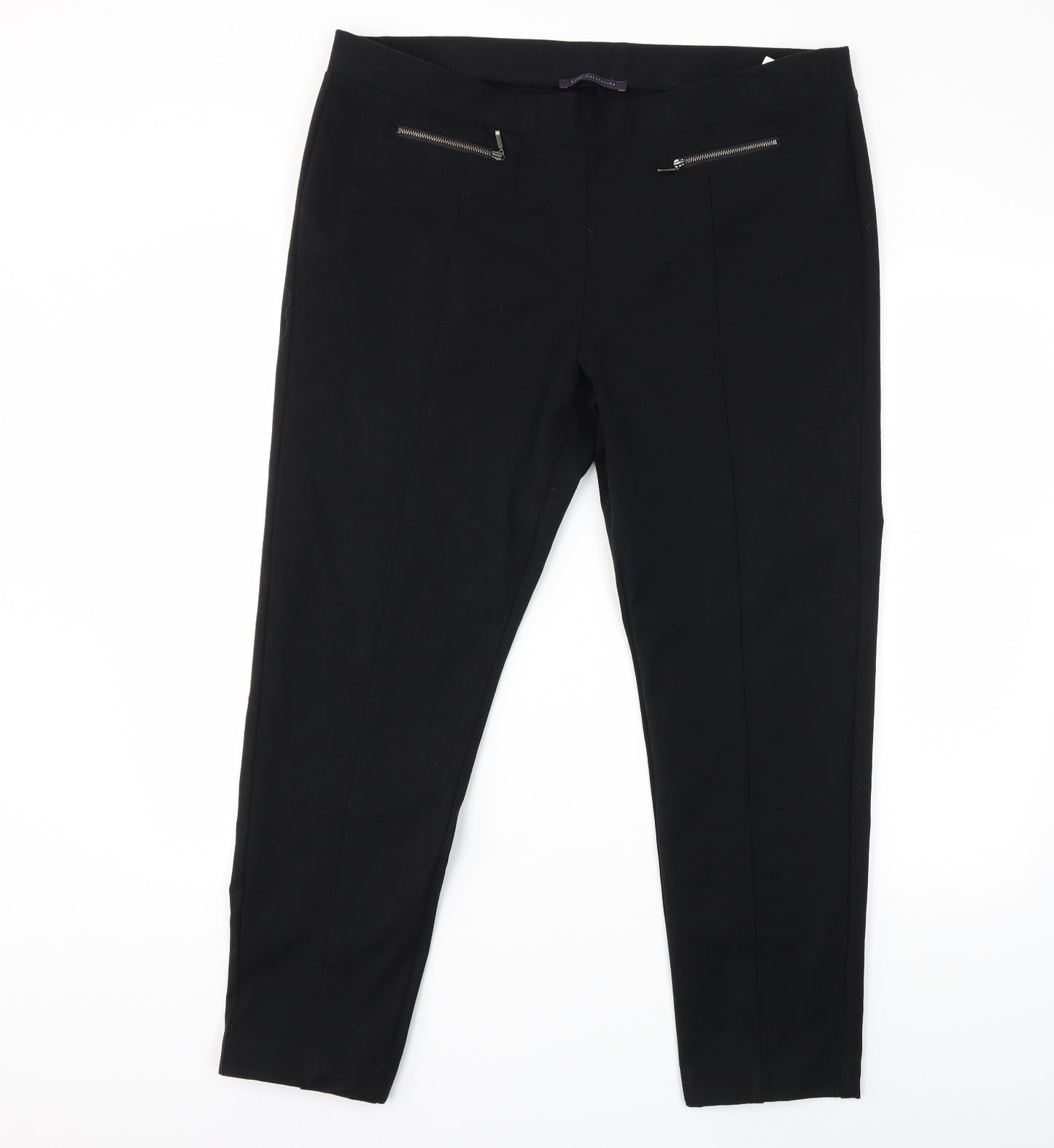 Marks and Spencer Womens Black   Trousers  Size 18 L26 in