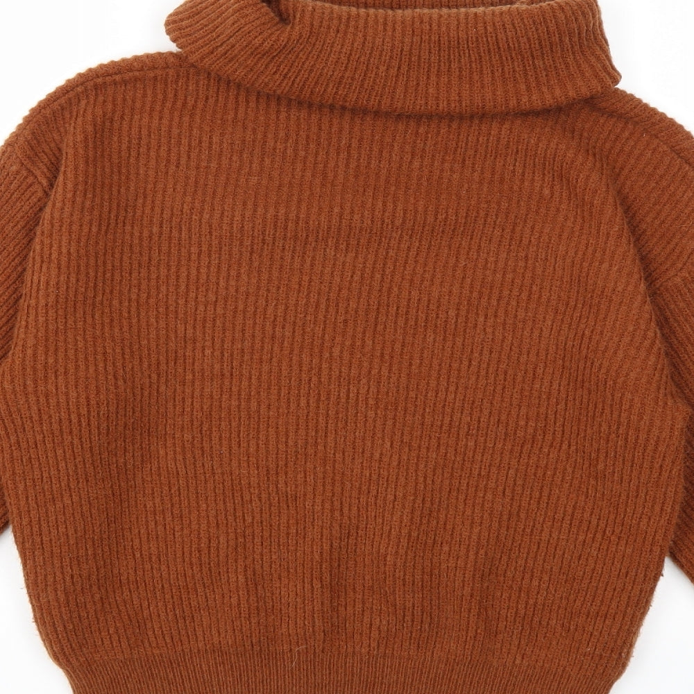 SheIn Womens Brown  Knit Pullover Jumper Size L