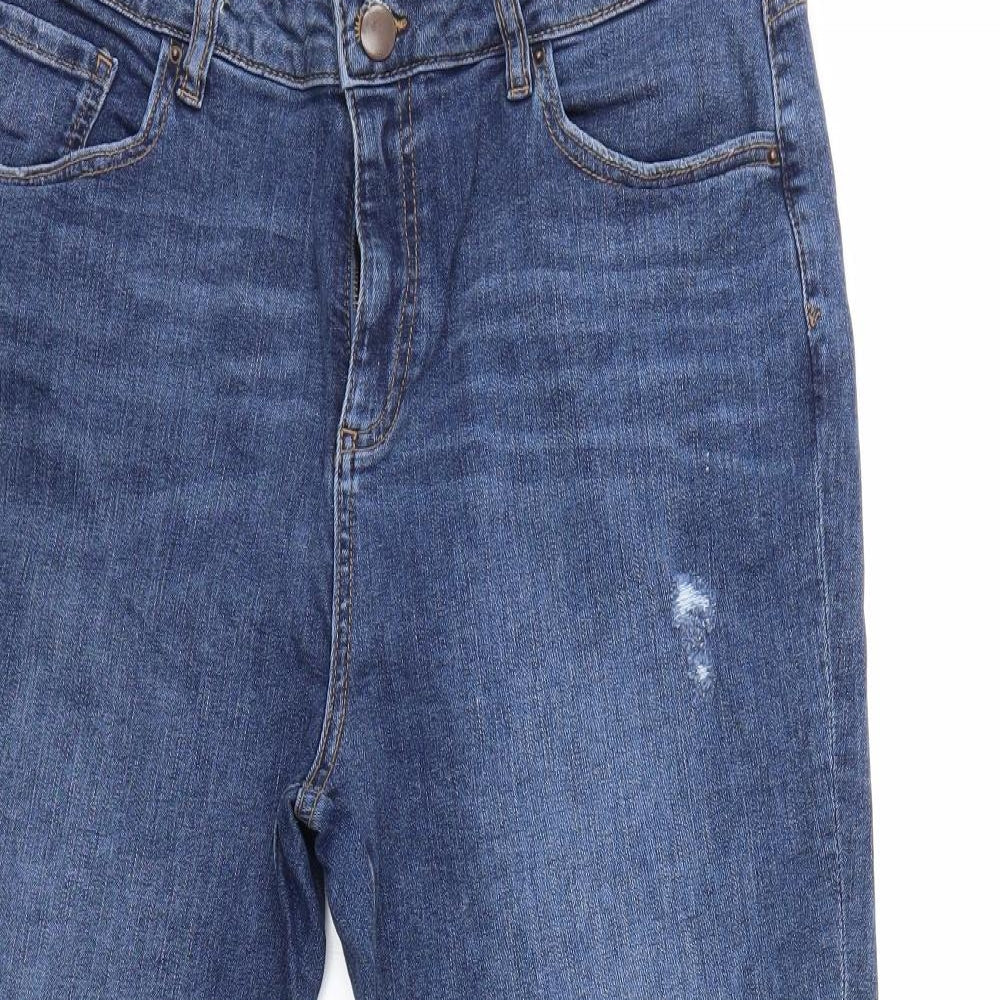 Dorothy Perkins Womens Blue  Denim Skinny Jeans Size 16 L25 in