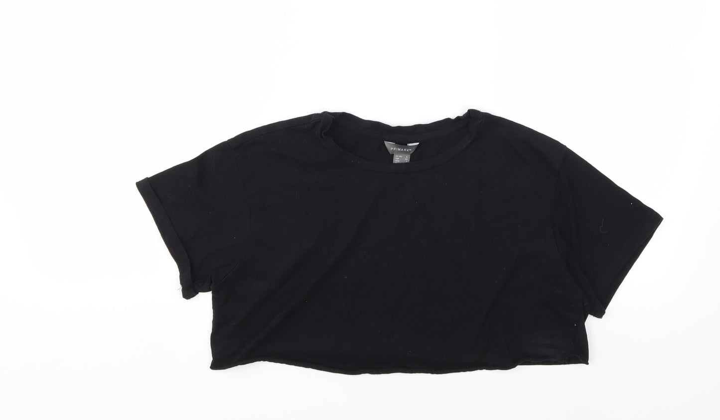 Primark Womens Black   Cropped T-Shirt Size 6