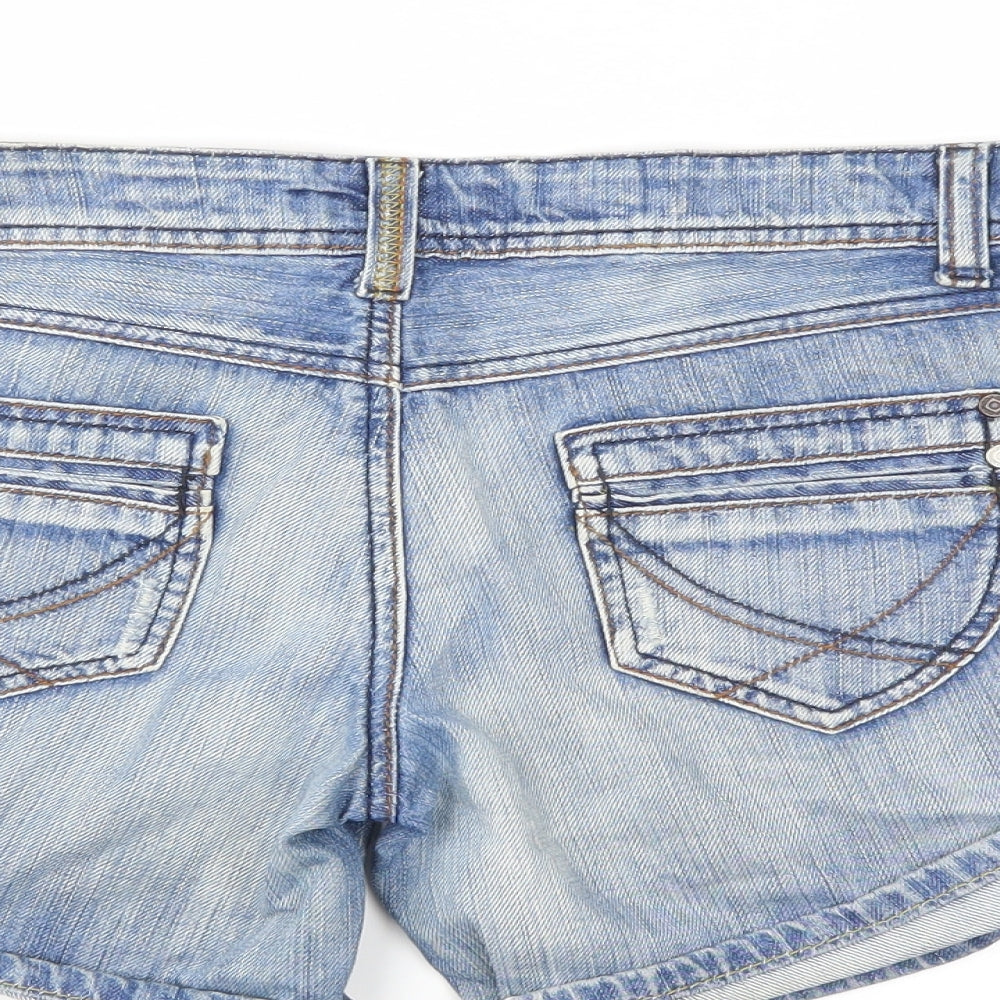 Preworn Womens Blue  Denim Hot Pants Shorts Size M