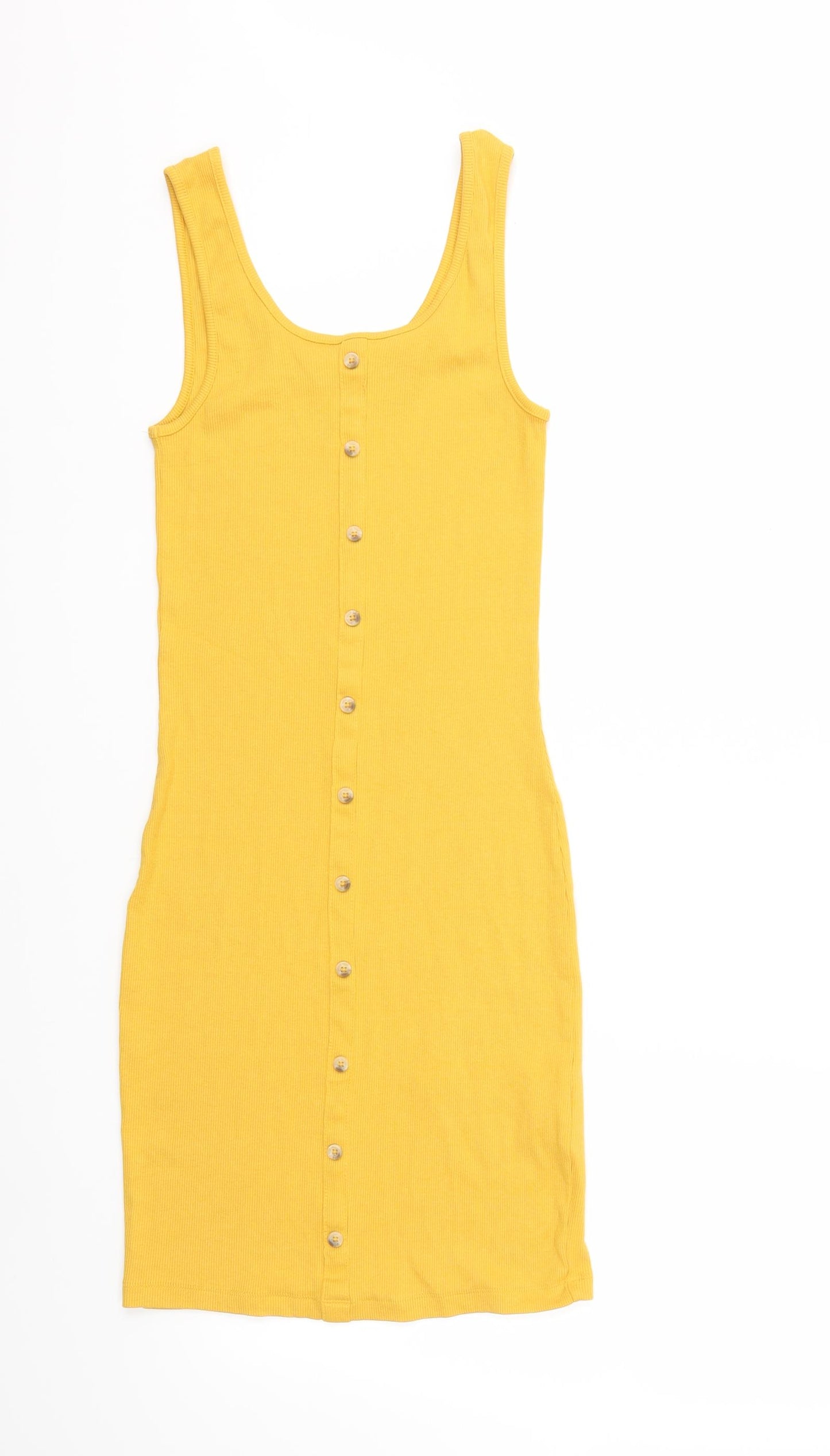 New Look Womens Yellow   Bodycon  Size 8