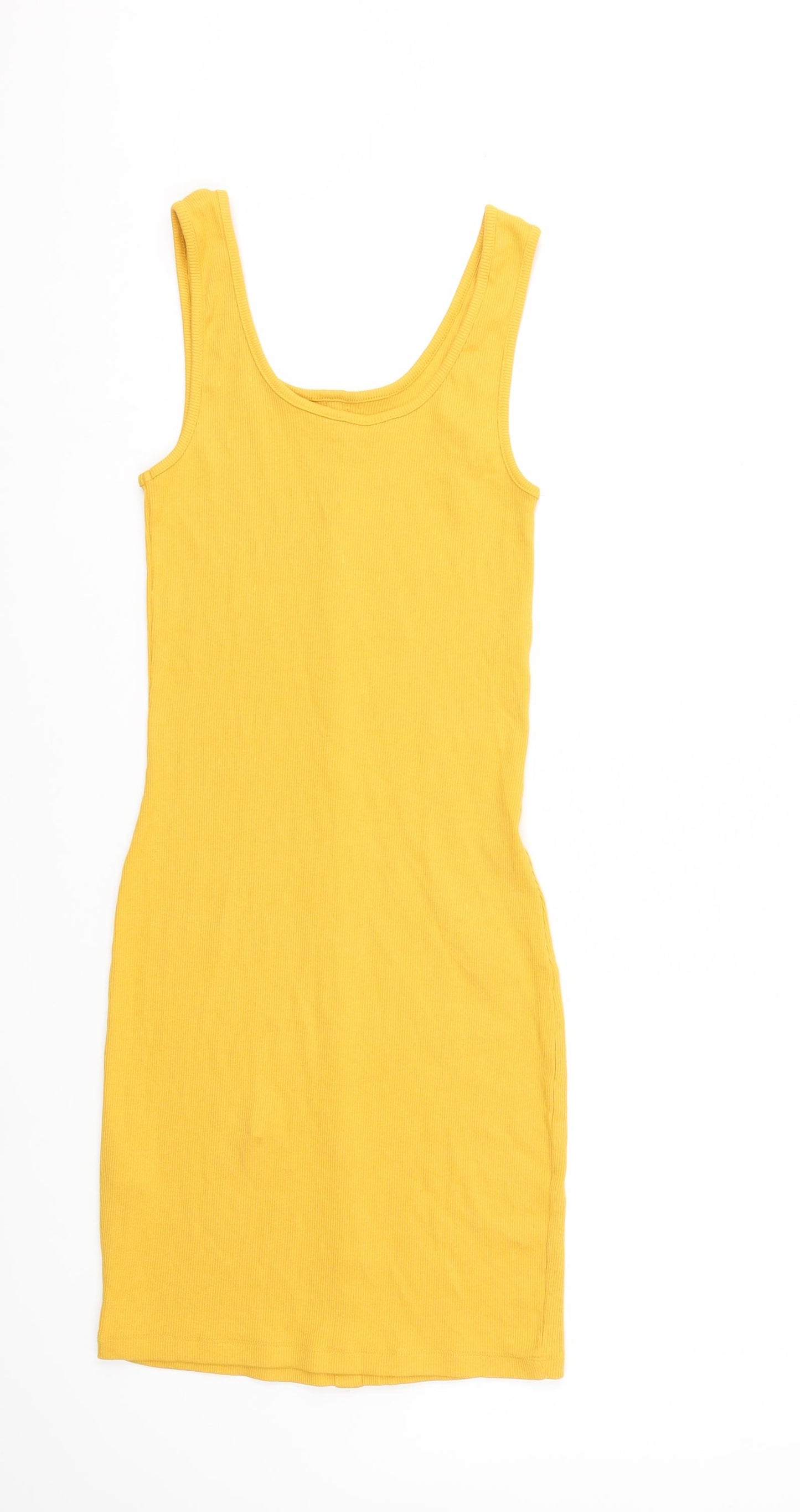 New Look Womens Yellow   Bodycon  Size 8