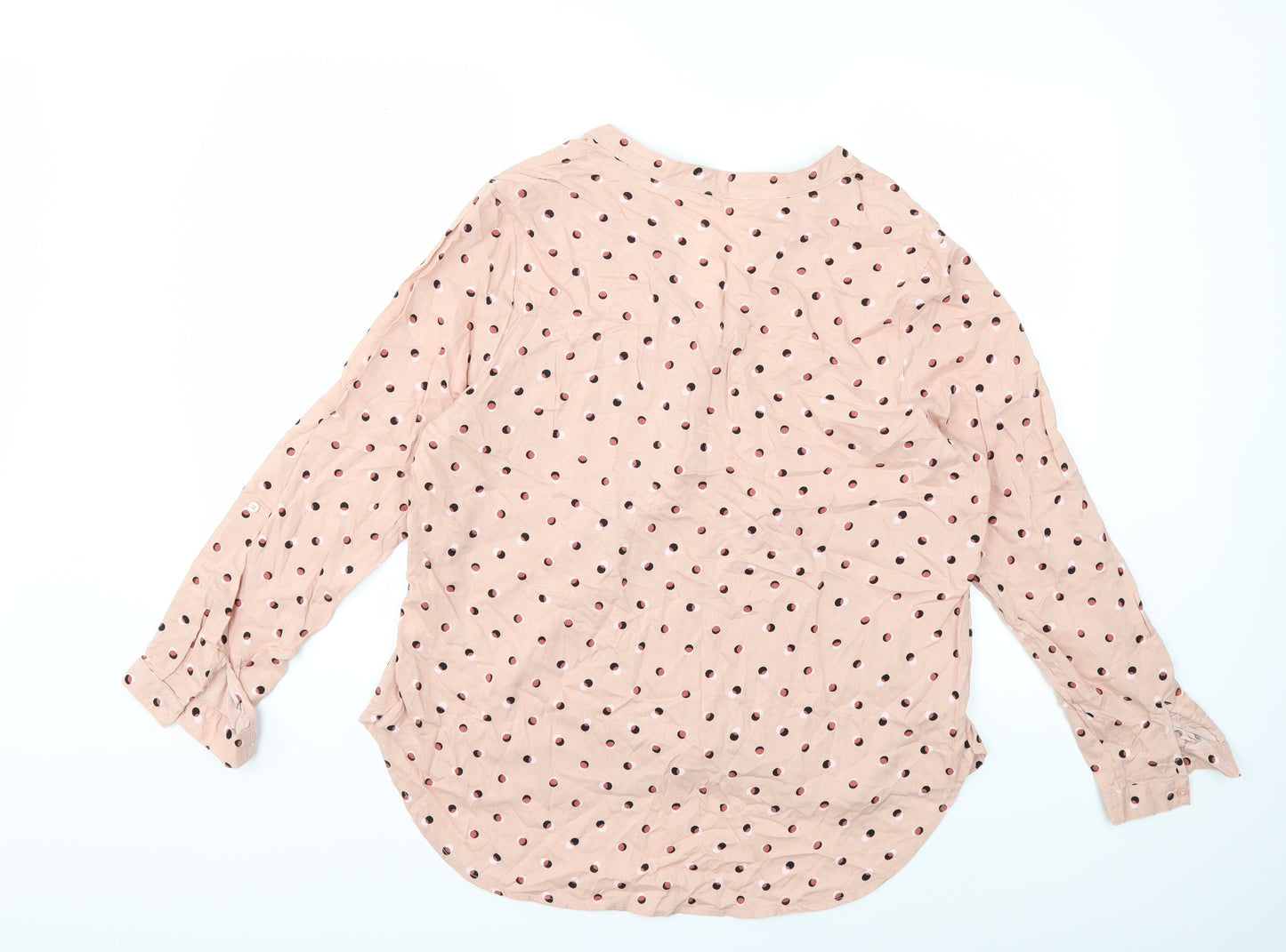 Marks and Spencer Womens Pink Polka Dot  Basic Blouse Size 16