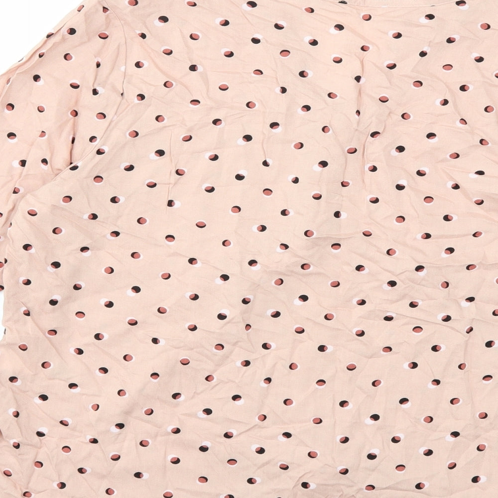 Marks and Spencer Womens Pink Polka Dot  Basic Blouse Size 16