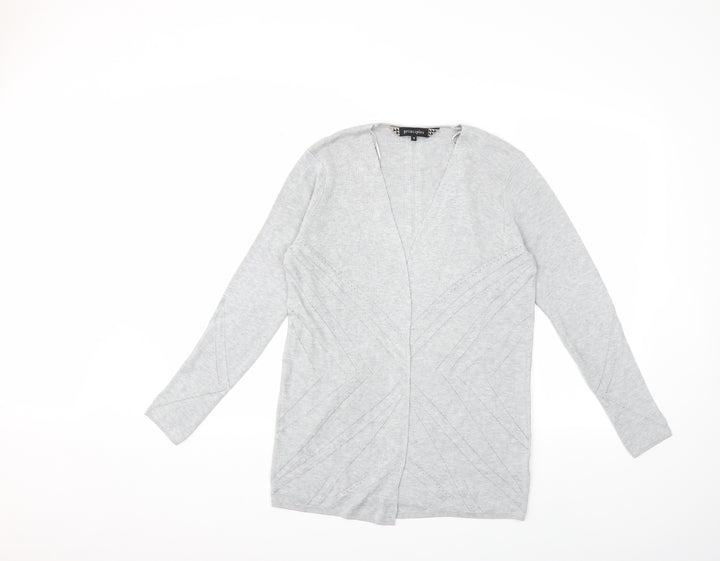 Principles Womens Grey  Knit Cardigan Jumper Size 12