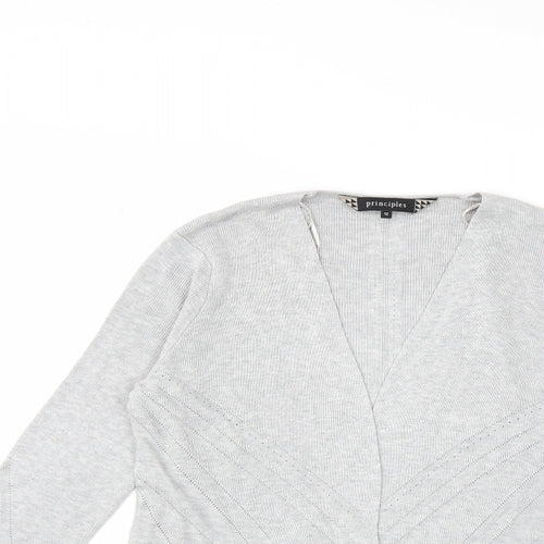 Principles Womens Grey  Knit Cardigan Jumper Size 12